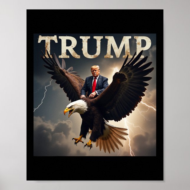 Poster Donald Trump Eagle Presidente dos EUA (Frente)