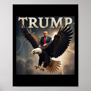 Poster Donald Trump Eagle Presidente dos EUA