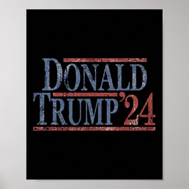 Poster Donald Trump, em apuros, 2024 (Frente)