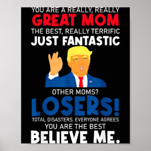 Poster Donald Trump fofo você é uma ótima mãe dia das mãe