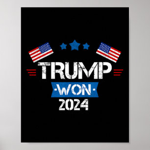 Poster Donald Trump Ganhou Inauguração da Eleição de 2024