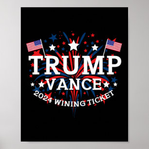 Poster Donald Trump Ganhou Inauguração da Eleição de 2024