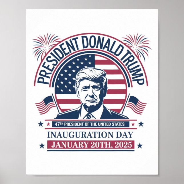 Poster Donald Trump ganhou o 47.º Presidente - 2024 Potus (Frente)