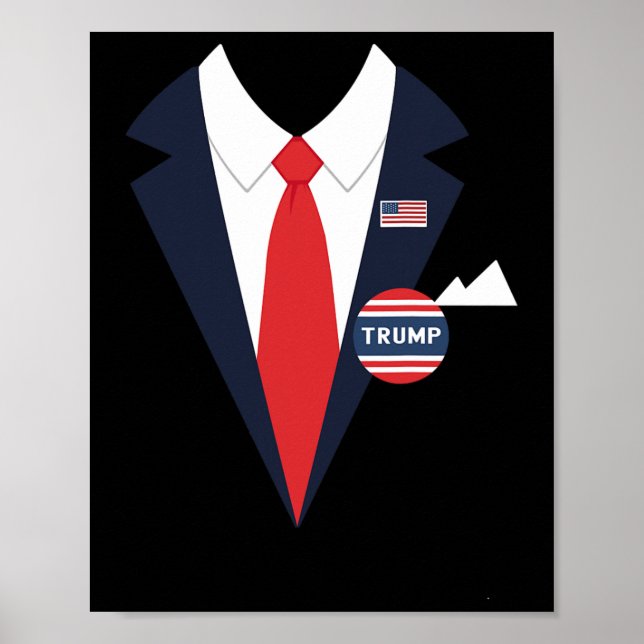 Poster Donald Trump Halloween Costume Crianças Engraçadas (Frente)