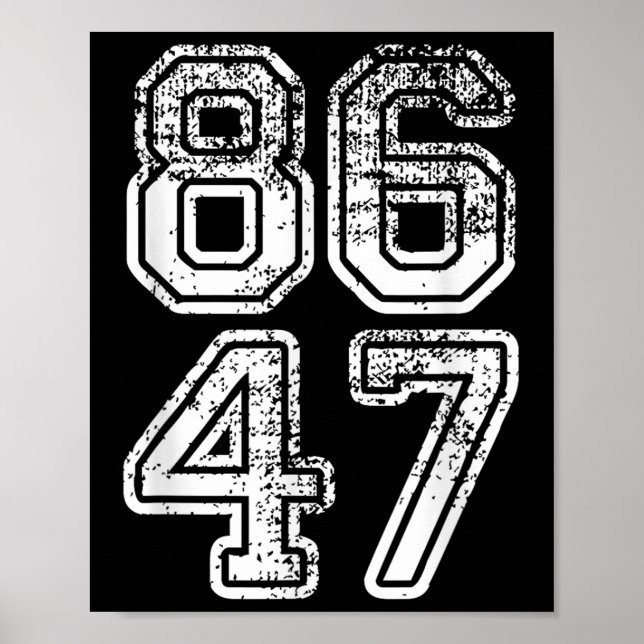 Poster Donald Trump Impeach 47 8647 Anti-Trump (Frente)