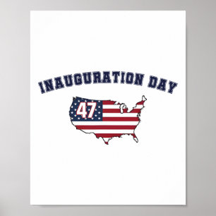 Poster Donald Trump Inauguração Dia 47 Presidente Do
