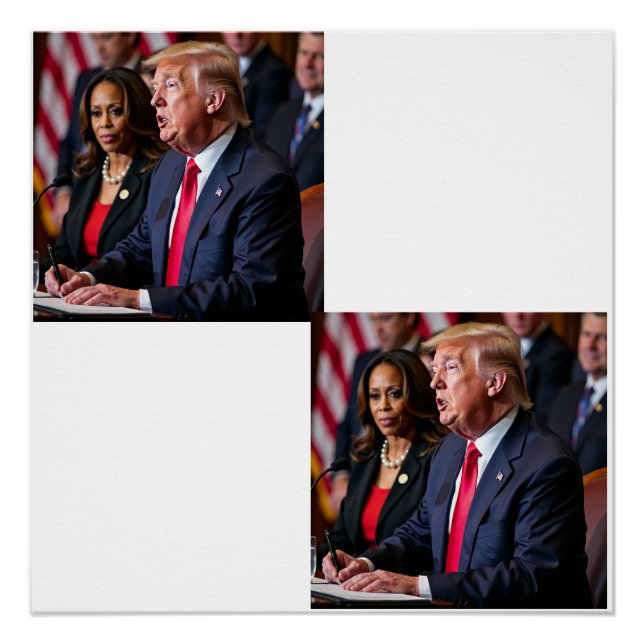 Pôster donald trump & kamala harris (Frente)