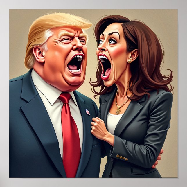 Poster Donald Trump Kamala harris (Frente)