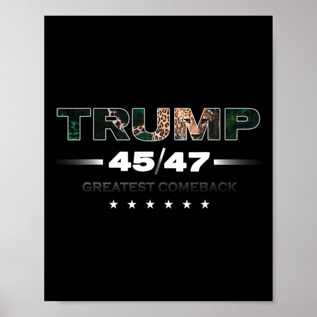 Poster Donald Trump Leopard Imprime as Maiores Mulheres d (Frente)
