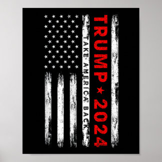 Poster Donald Trump Leve a América de Volta Bandeira Amer