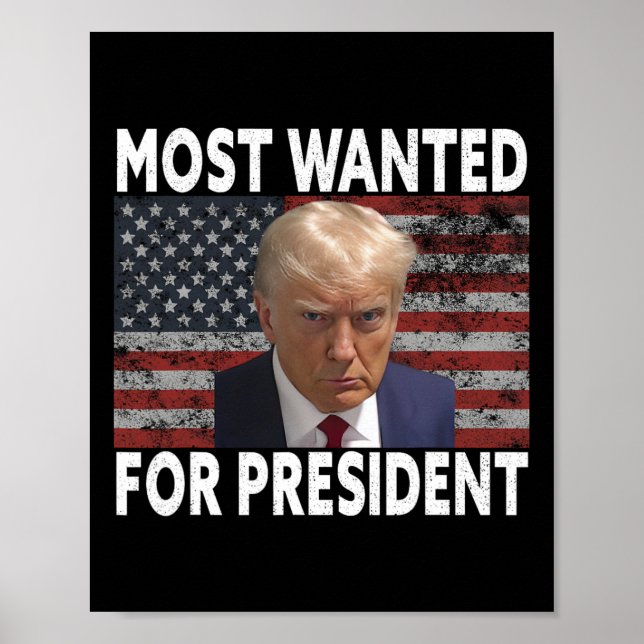 Poster Donald Trump Mais Desejado Para O Presidente 2024  (Frente)