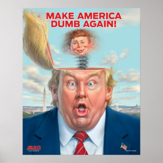 Poster Donald Trump "Make America Dumb Novamente"