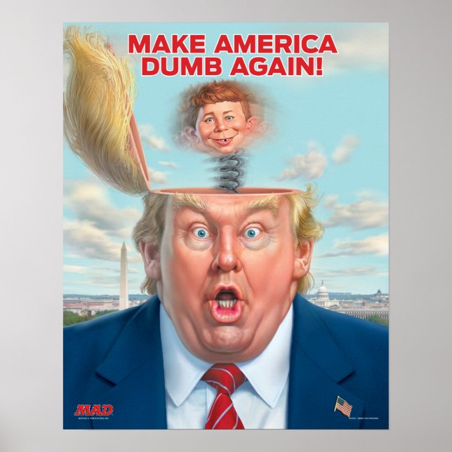 Poster Donald Trump "Make America Dumb Novamente" (Frente)