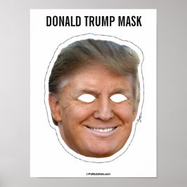 Pôster Donald Trump Mask Cutout