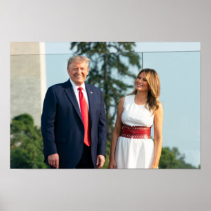 Poster Donald Trump & Melania July 4, 2020