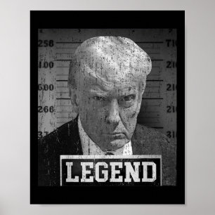 Poster Donald Trump Mugshot 2024 Não Apoiante Culpado