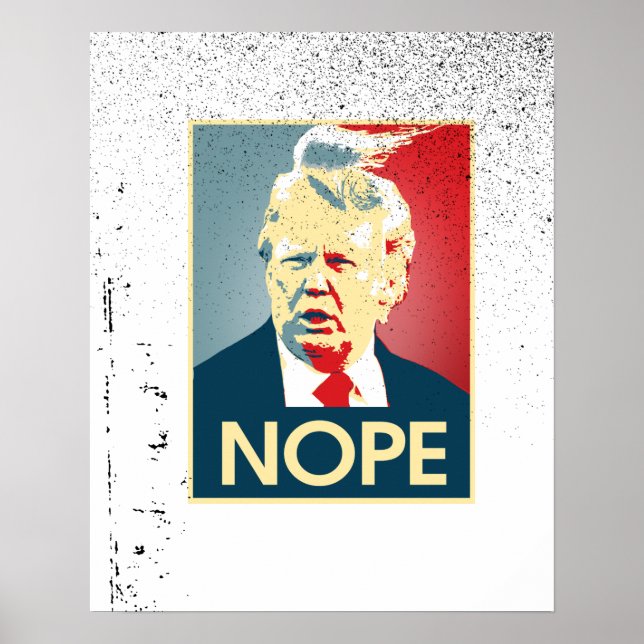 Poster Donald Trump NOPE — Anti-Trump 2016 - (Frente)