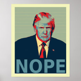 Poster Donald Trump Nope Impeachment Party