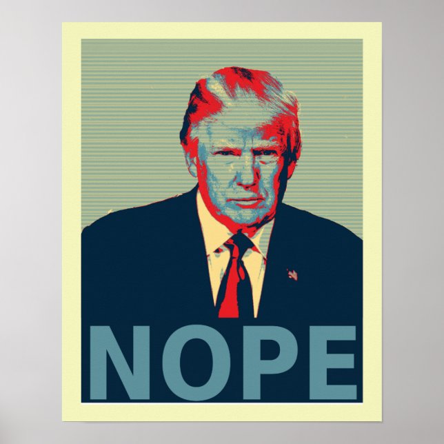 Poster Donald Trump Nope Impeachment Party (Frente)