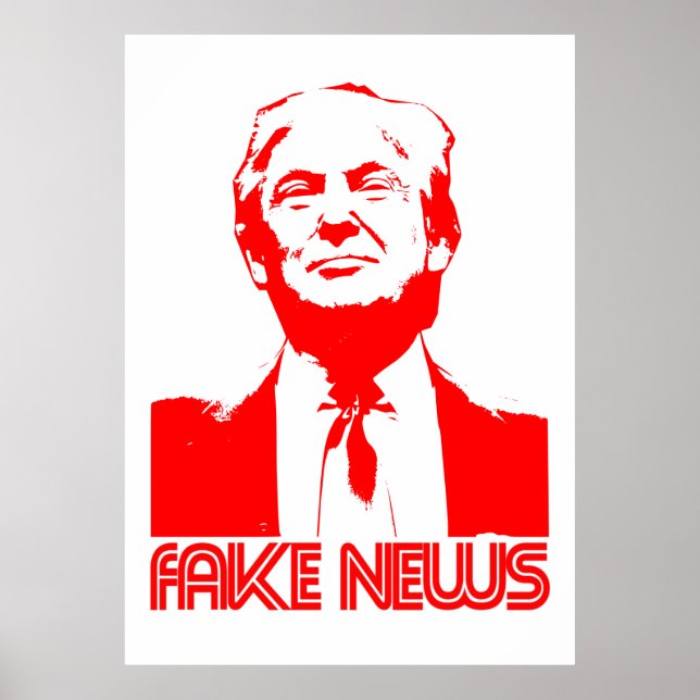 Poster Donald Trump Notícias Falsas (Frente)