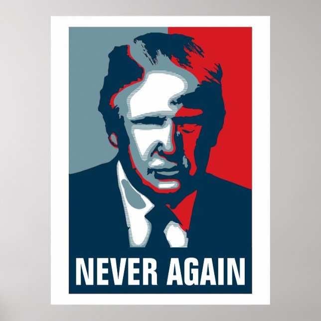 Poster Donald Trump NUNCA MAIS (Frente)