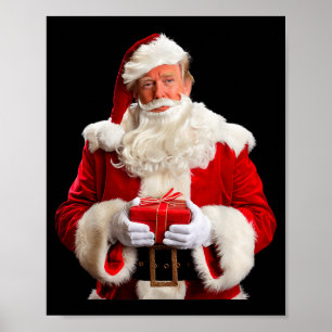Poster Donald Trump Papai Noel Natal Xmas EUA Presid