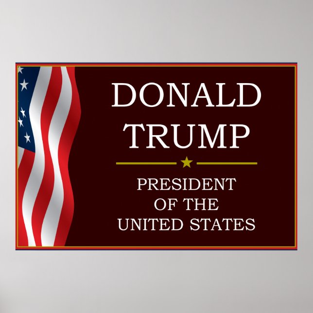 Poster Donald Trump para Presidente V3 (Frente)