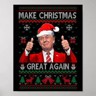 Poster Donald Trump President Make Christmas Great Again