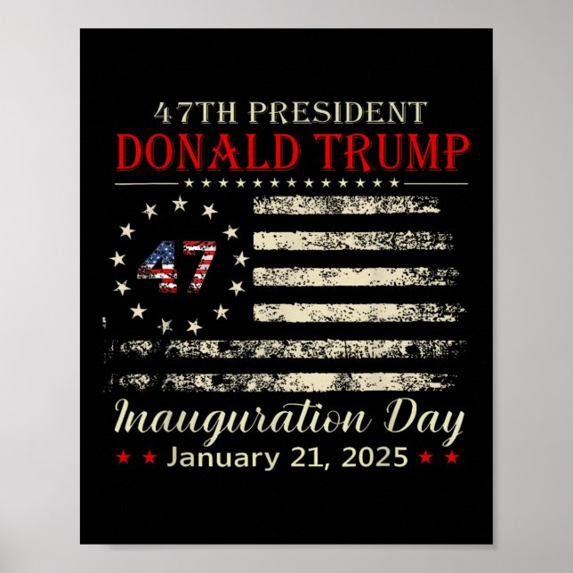 Poster Donald Trump Presidente Dia da Inauguração 2025 (Frente)