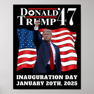 Poster Donald Trump Presidente Inauguração Dia 2025 Victo