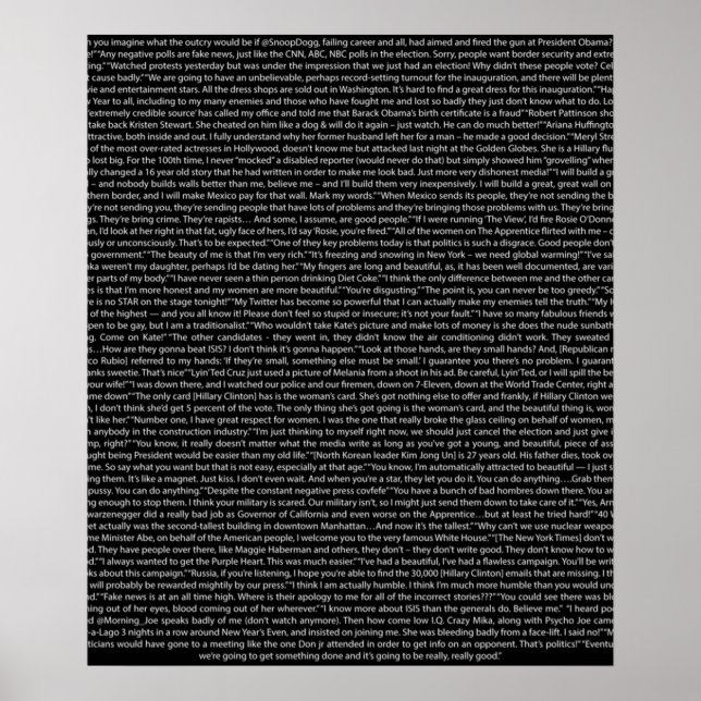 Poster Donald Trump quotes on dark (Frente)