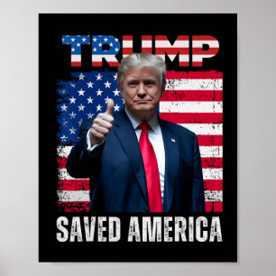 Poster Donald Trump salvou a América 47º Presidente Inaug