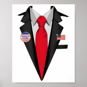 Poster Donald Trump Suit E Tie Halloween Costume