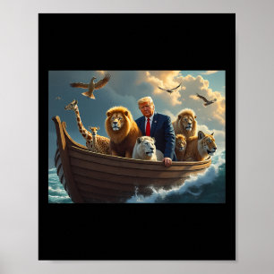 Poster Donald Trump Torna Os Gatos Seguros Novamente 2024