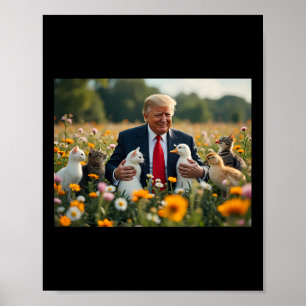 Poster Donald Trump Torna Os Gatos Seguros Novamente 2024