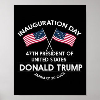 Poster Donald Trump Won 2024 Election Inauguration Men Wo