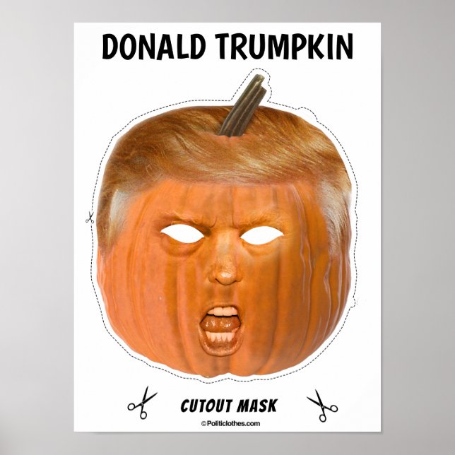 Poster Donald Trumpkin Halloween Mask (Frente)