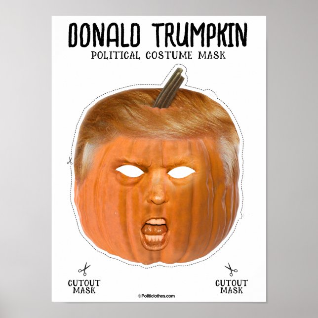 Poster Donald Trumpkin Halloween Mask (Frente)