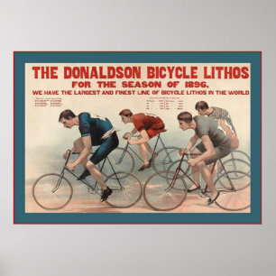 Pôster Donaldson Bicycle a propaganda do vintage do ~ de
