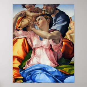 Poster Doni Tondo, Doni Madona (detalhes), Michelangelo,