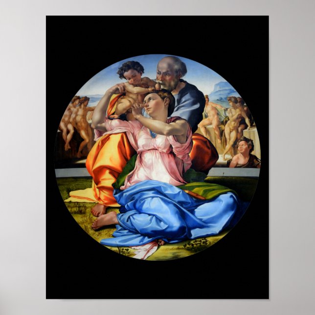 Poster Doni Tondo, Doni Madona, Michelangelo, 1507 (Frente)