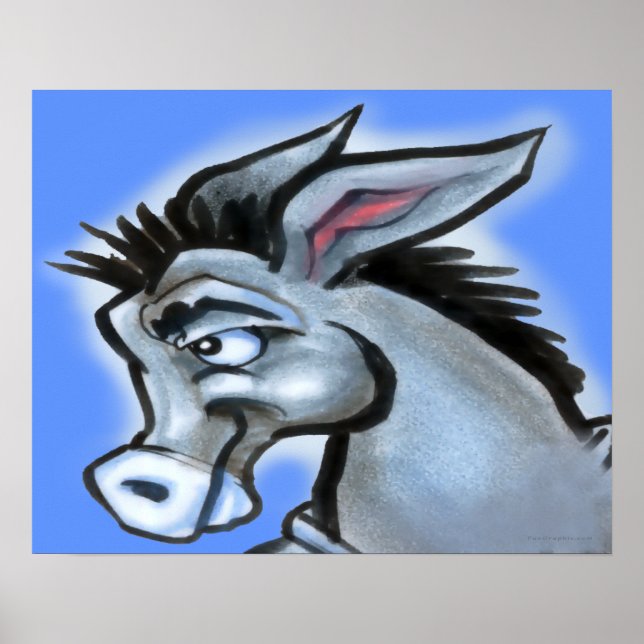 Poster Donkey Democrático (Frente)