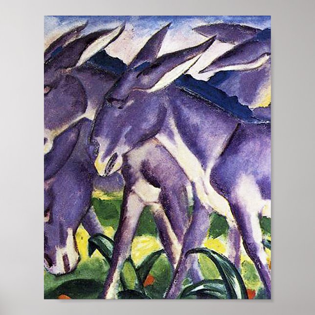 Poster Donkey frieze por Franz Marc (Frente)