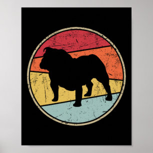 Poster Dono De Bulldog Presente Para Homens Mulheres Bull