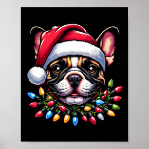 Poster Dono de Cachorro Natal Homens Mulheres Bulldog Fra