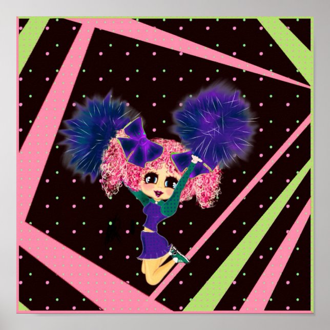 Pôster Dons de Cheerleader bonitos personalizados (Frente)