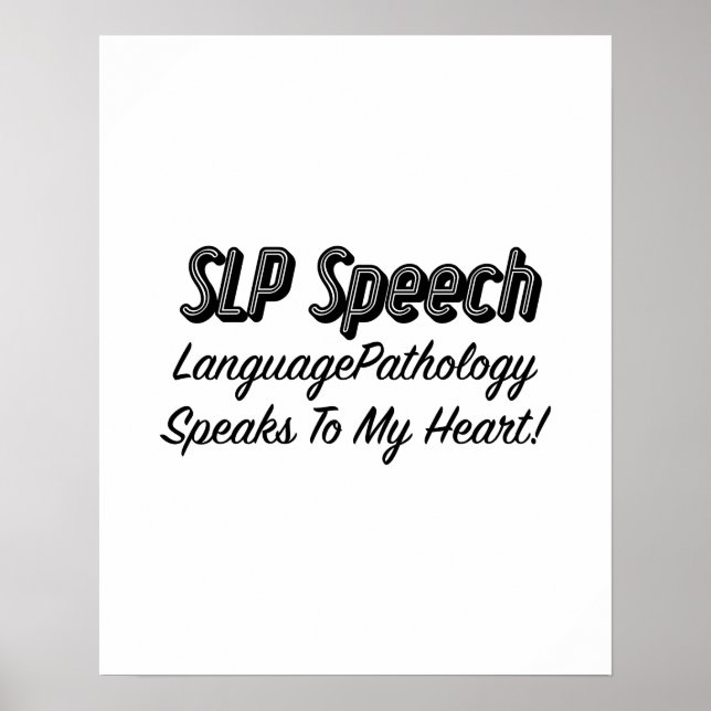 Poster Dons de Fala de Linguagem de SLP (Frente)