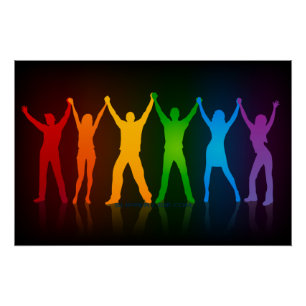 Pôster Dons de gay de orgulho gay artístico do SlipperyJ