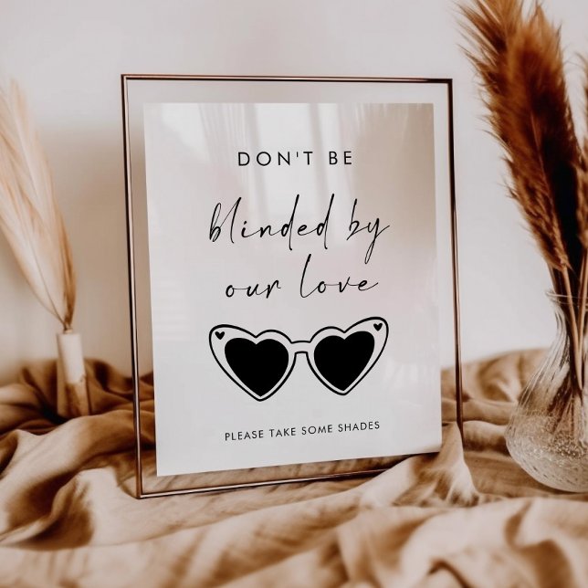 Poster Don't Be Blinded By Our Love Sunglasses Wedding (Criador carregado)