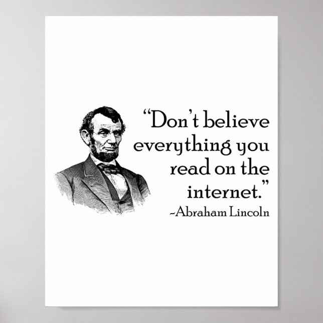 Poster Don't Believe Everything You Read On The Internet  (Frente)